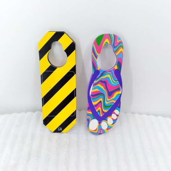 Rigid foam Door Hangers "STOP DO NOT ENTER", "KEEP YOUR FEET OUT OF MY ROOM" - Picture 2 of 3